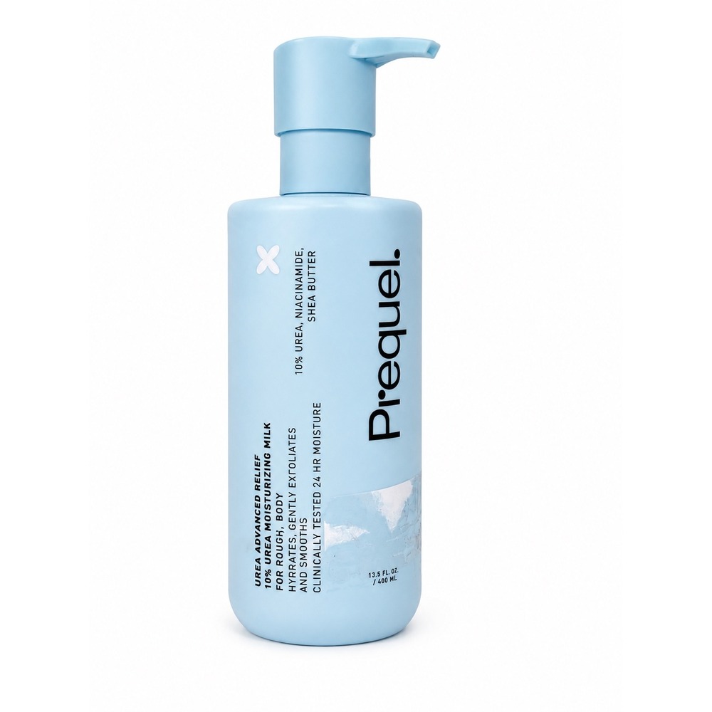 Prequel Urea Advanced Relief Moisturizing Milk 10% Urea Face Body 13.5oz New